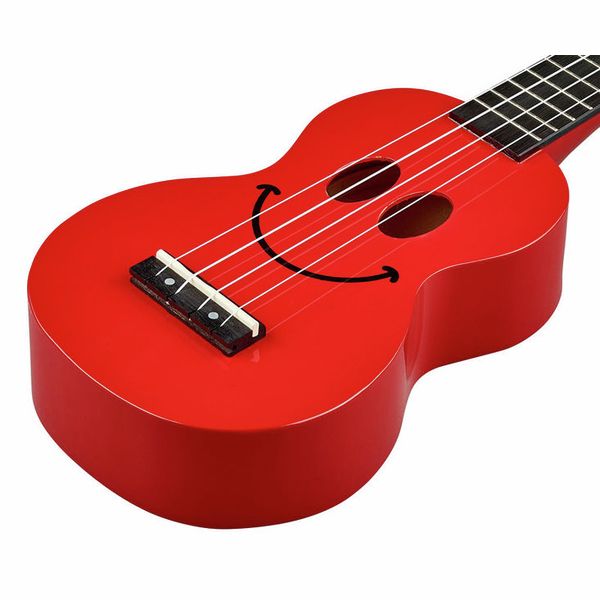 Mahalo Smiley Ukulele Red
