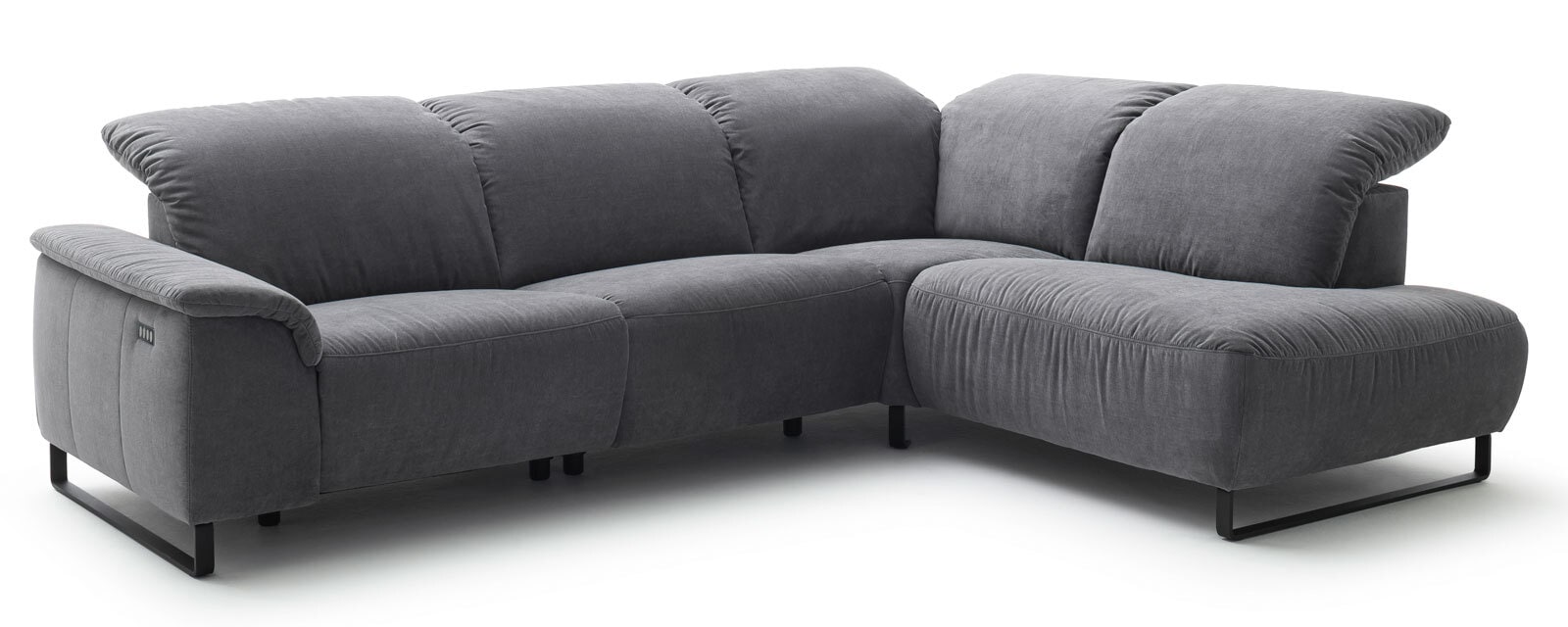 MONDO Ecksofa ATLA 291 x 220 cm Matrix steel