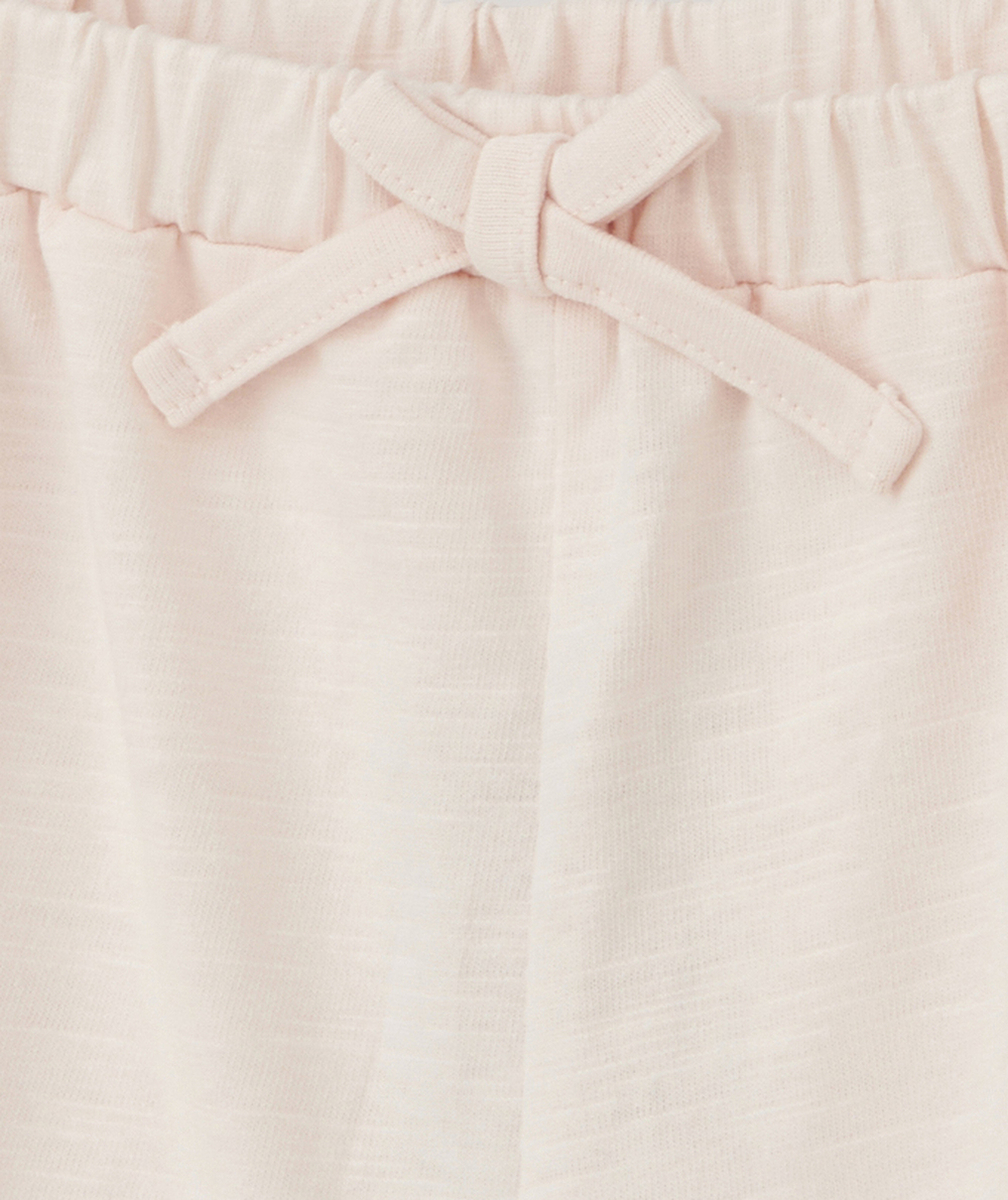 SHORT FILLE EN COTON BIO ROSE