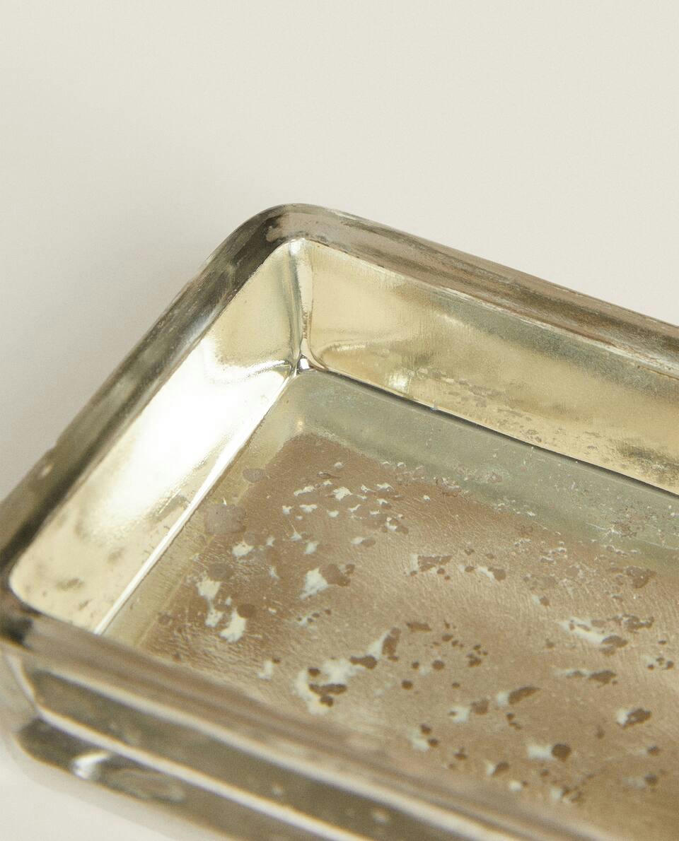 PORTA-VELAS DE VIDRO QUADRADO
