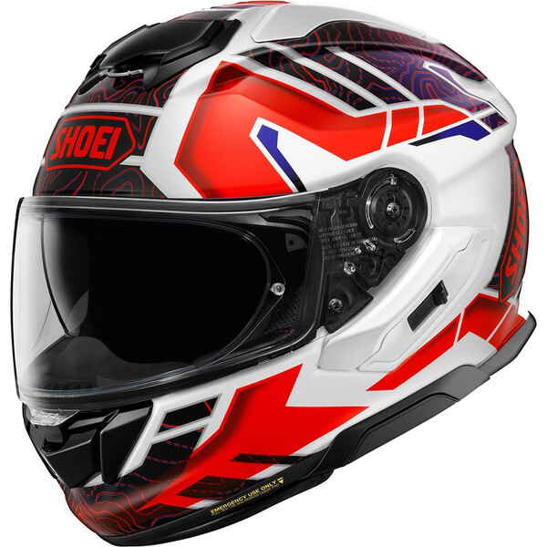Shoei - Casque GT-Air 3 Hike TC-10 / Blanc / Rouge / Bleu