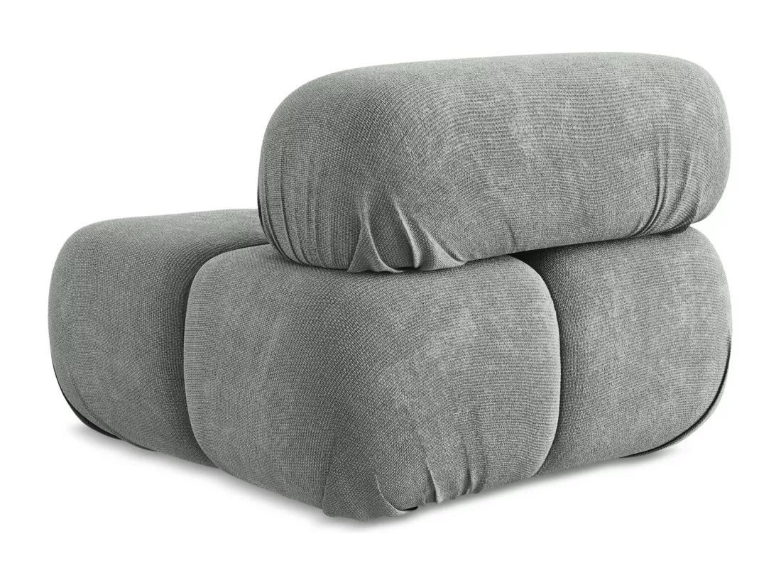 Fauteuil en Chenille - gris - LOKUA