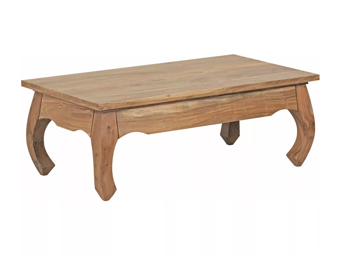 Table basse en bois massif d'acacia 110 cm de large