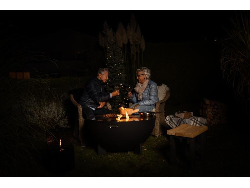FEU DU JARDIN Feuerstelle Tria, Ø 98 cm, Schwarz Feuerschale