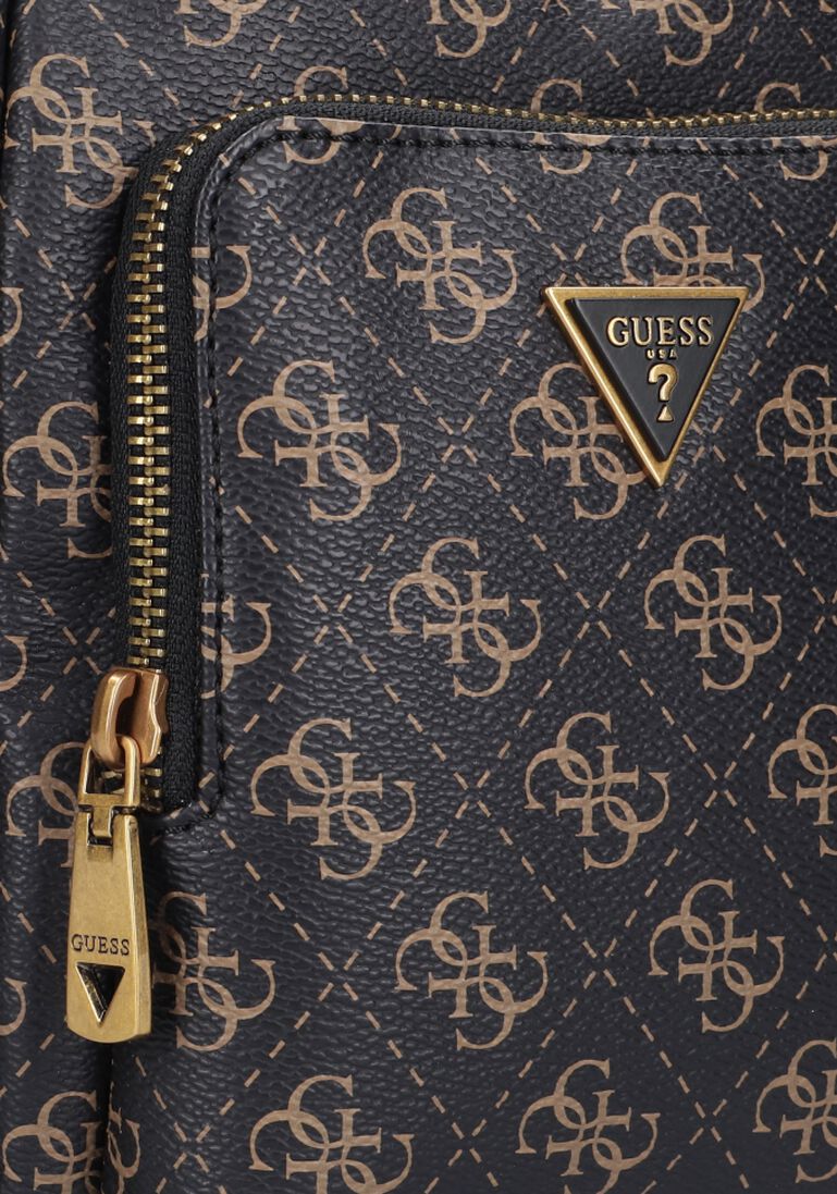 GUESS bruine guess schoudertas vezzola smart xbody double pckt