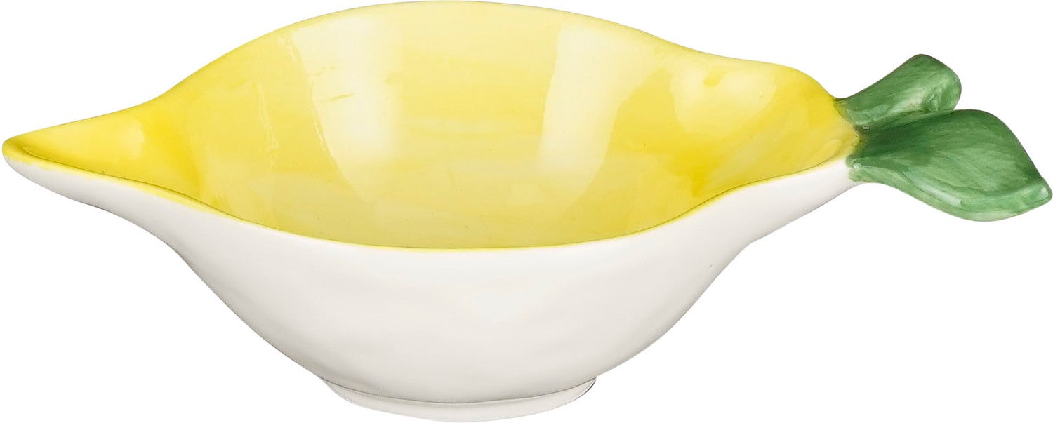 Mica Decorations schaal Citron geel 14,5 x 7,5 x 4 cm