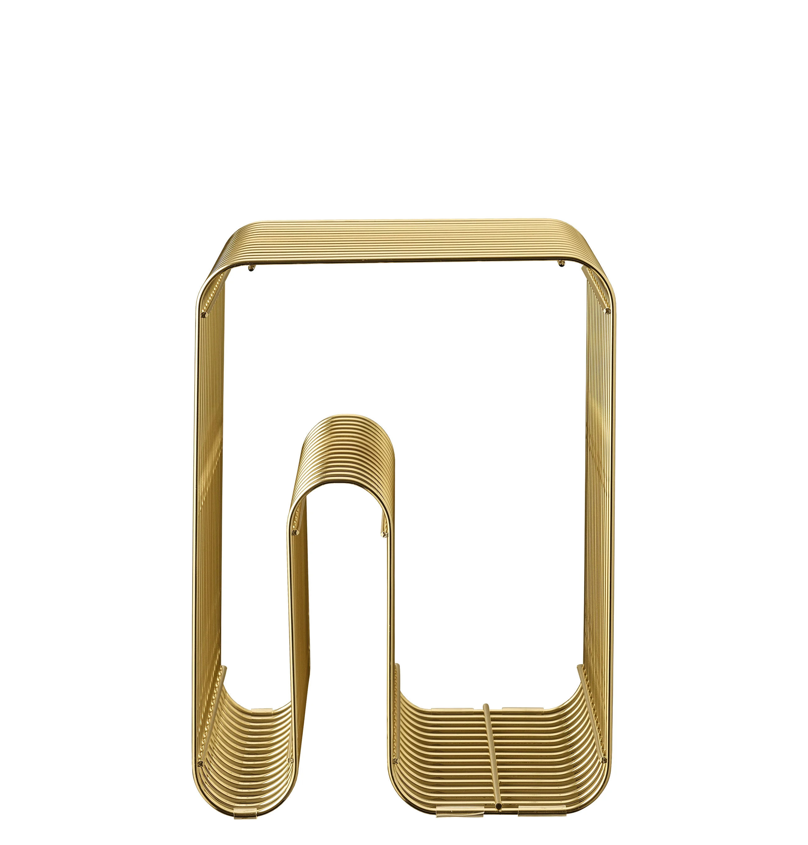 CURVA - Table d'appoint métal | Doré