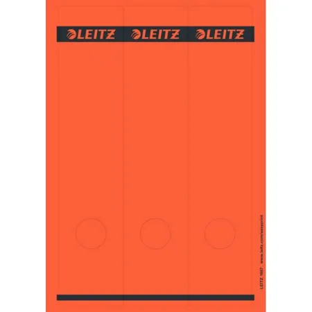Leitz 16870025 Rückenschilder für Standard- und Hartpappe-Ordner, rot, 75 Stück