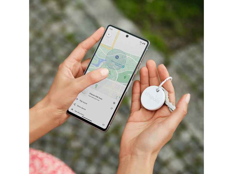 Chipolo Schlüsselfinder ONE Point Weiss Wasserresistenter Keyfinder