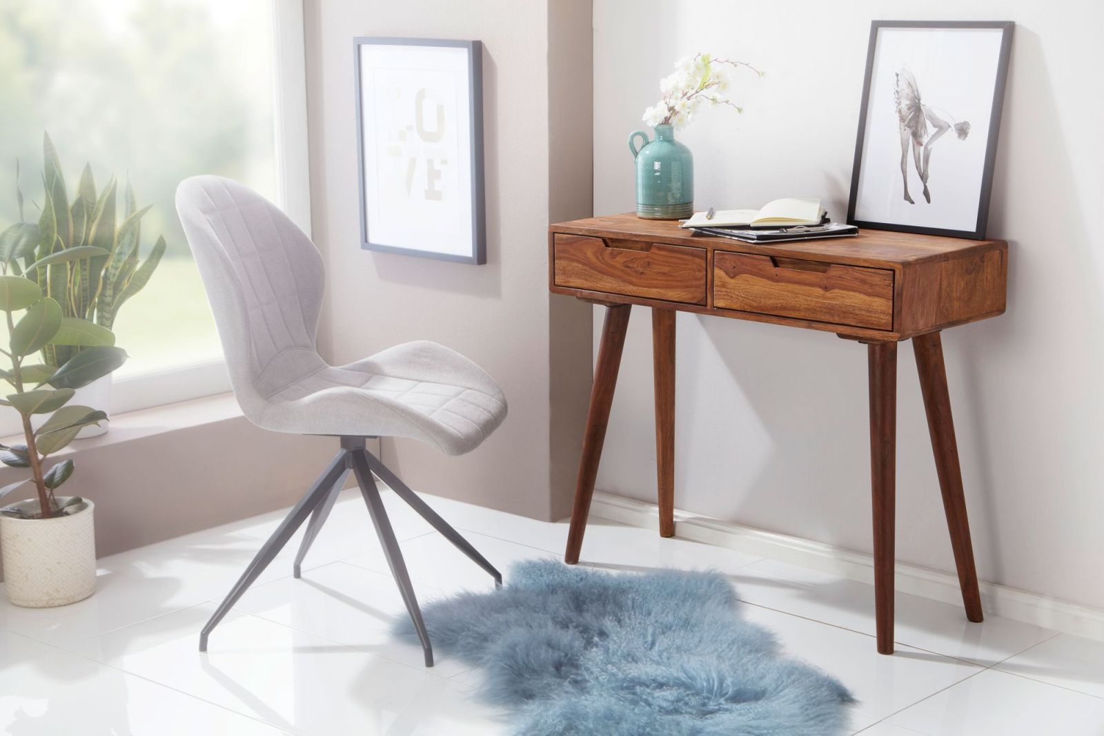 Konsolentisch - Sheesham - Massivholz - 90 cm