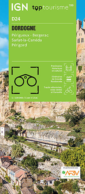 IGN - DORDOGNE D24 TOP TOURISME 100 IGN