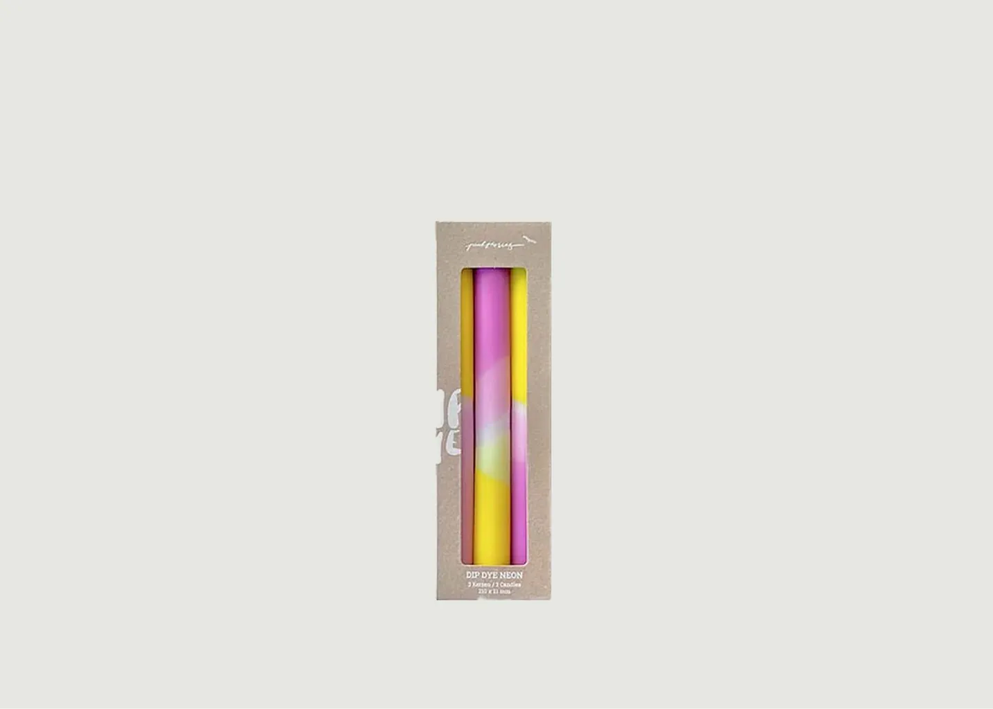 Lot de bougies Dip Dye Neon Shocking Pineapple Pink Stories