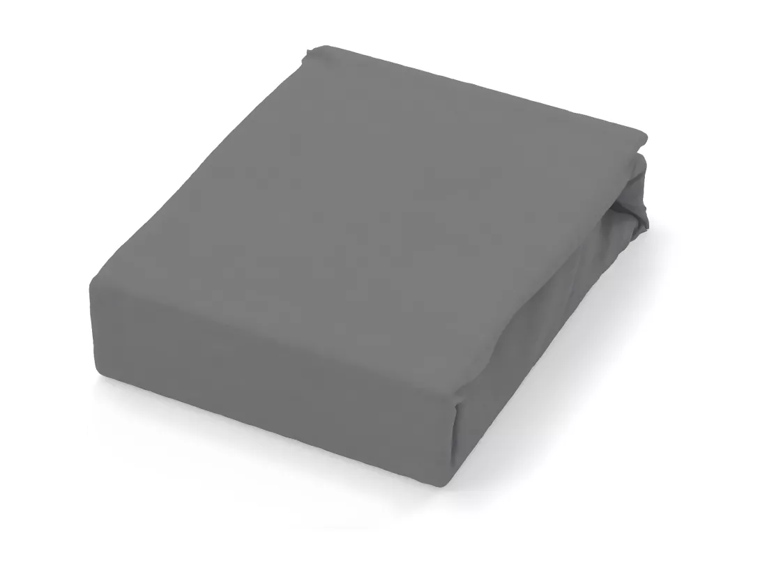 Drap plat en coton 57 fils 260x300 cm UNI gris, par Soleil d'ocre