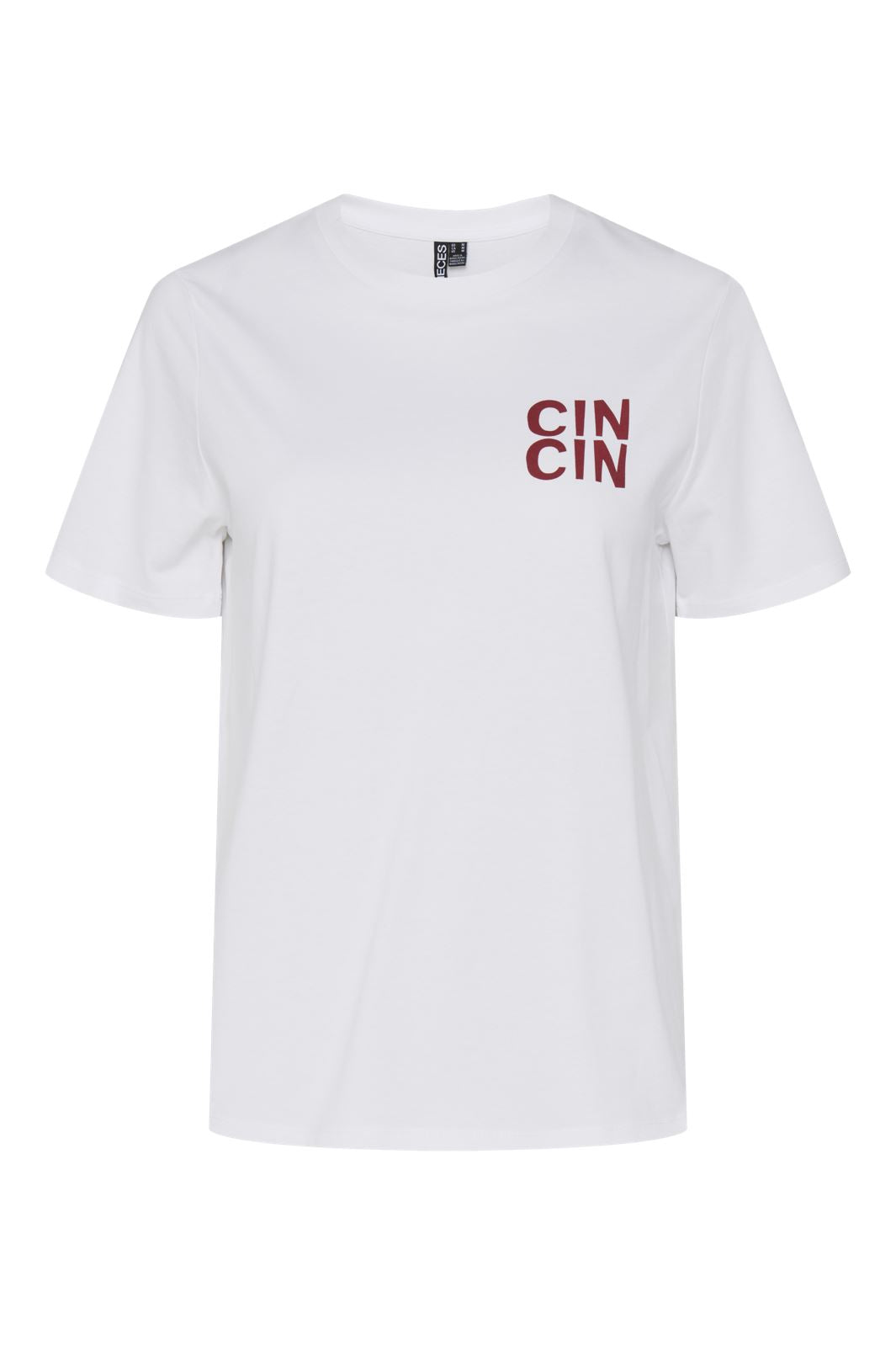 Pieces Pcpukka Ss Printed T-Shirt 4630139 bright white cincin