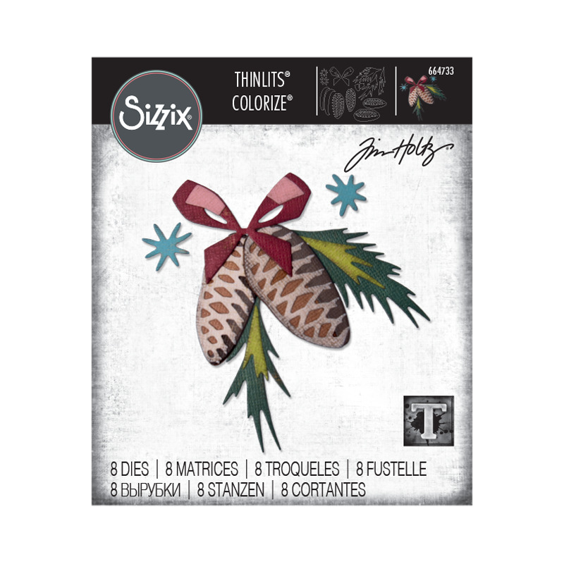 SIZZIX Stanzschablonen festliche Verzierungen, 8er Set