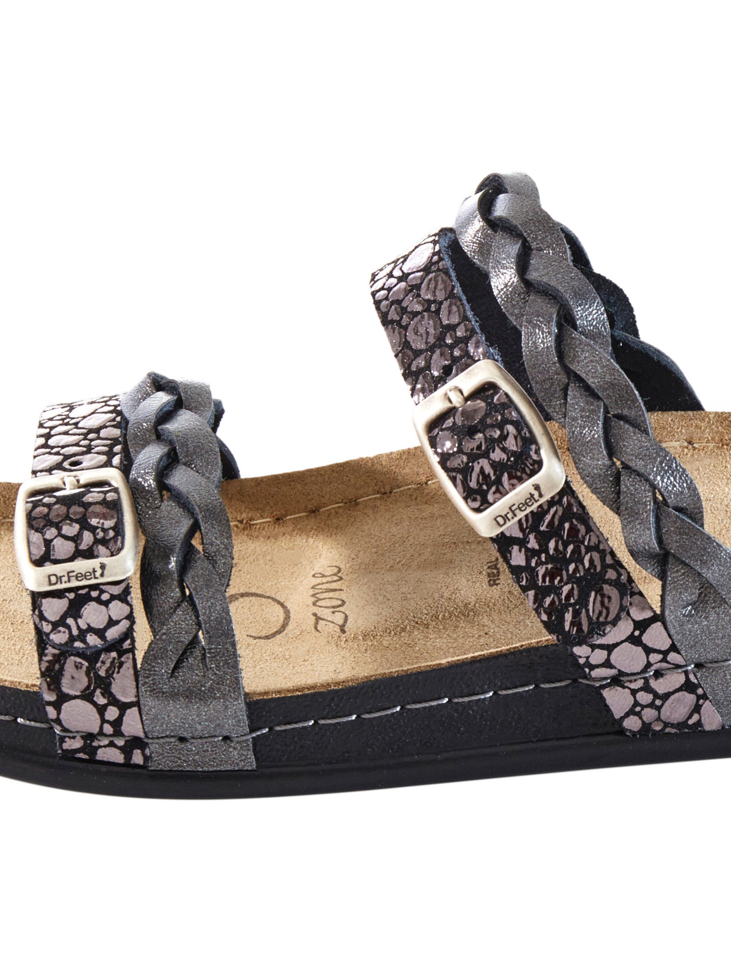 Dr. Feet Pantolette in anthrazit