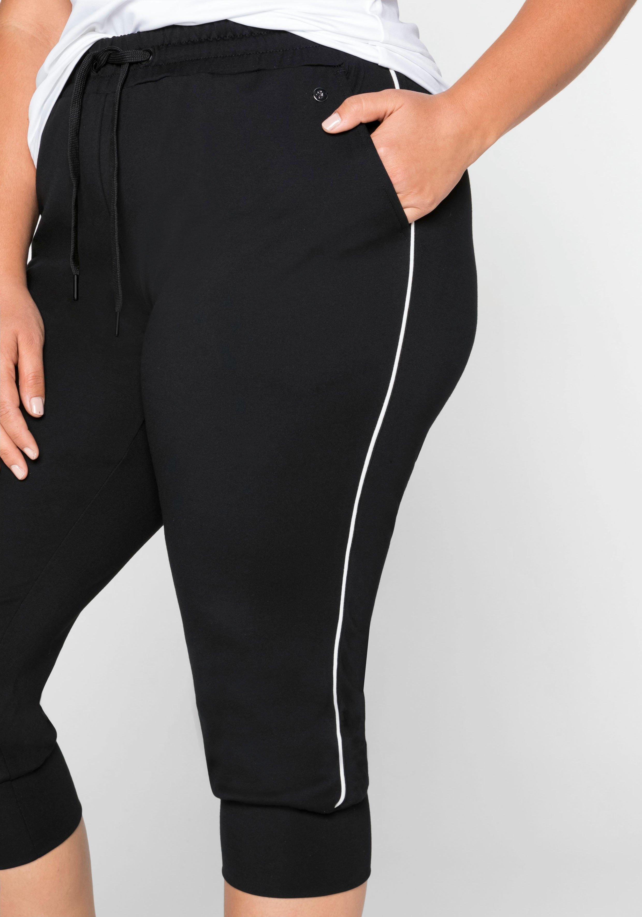 Jogginghose in 3/4-Länge, mit Kontraststreifen