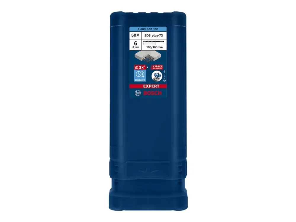 Bosch HAMMERBOR PLUS-7X 6X165MM 50 stk
