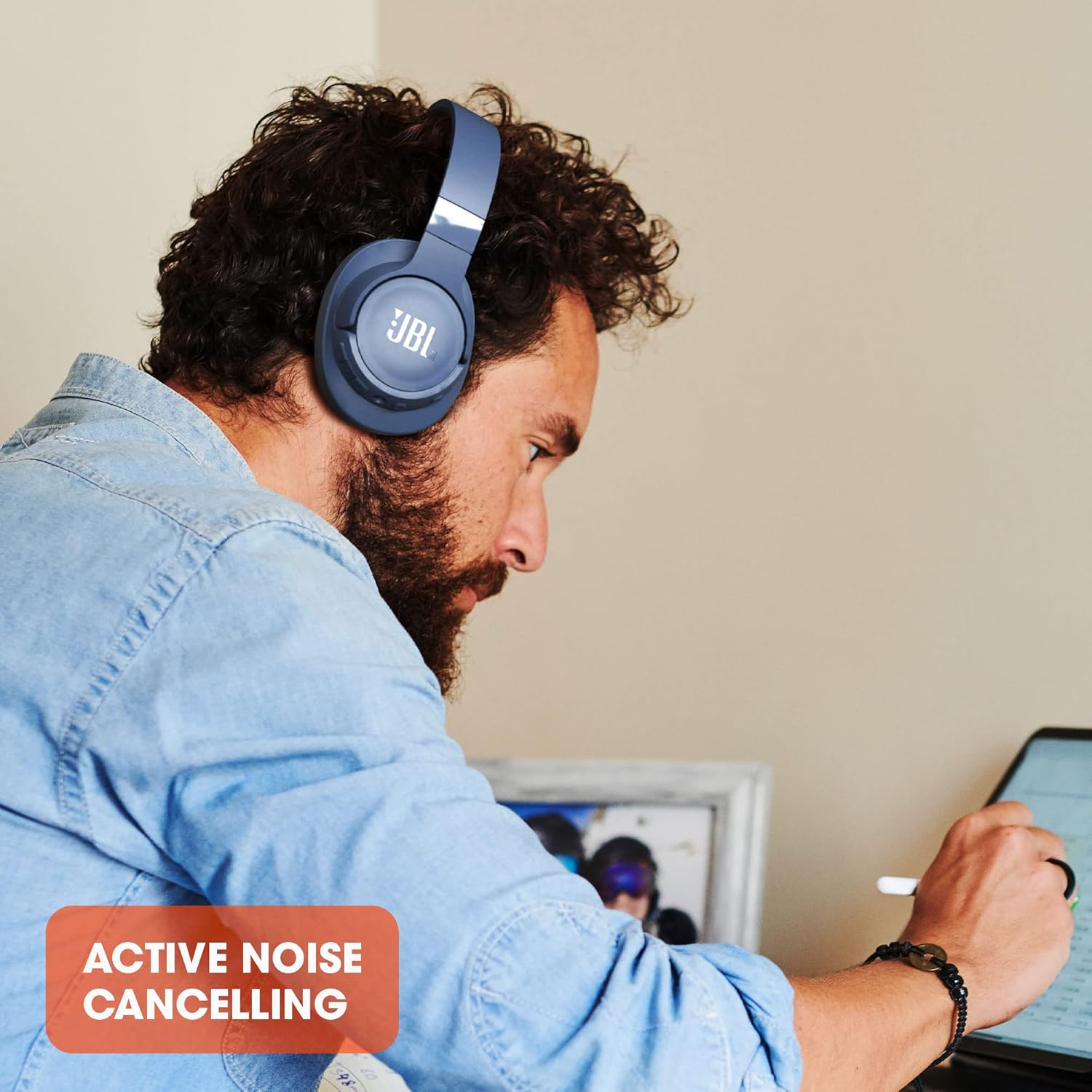 Tune 760NC ANC Bluetooth Kopfhörer On-Ear Headset Pure Bass Sound   Active Noise Cancelling (JBLT760NCBLK) - Schwarz