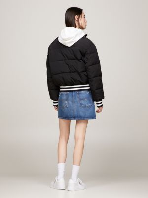 Jaqueta puffer universitária reciclada