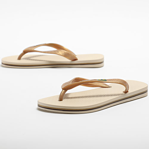 Tongs Femme Classic Brasil II Beige Doré