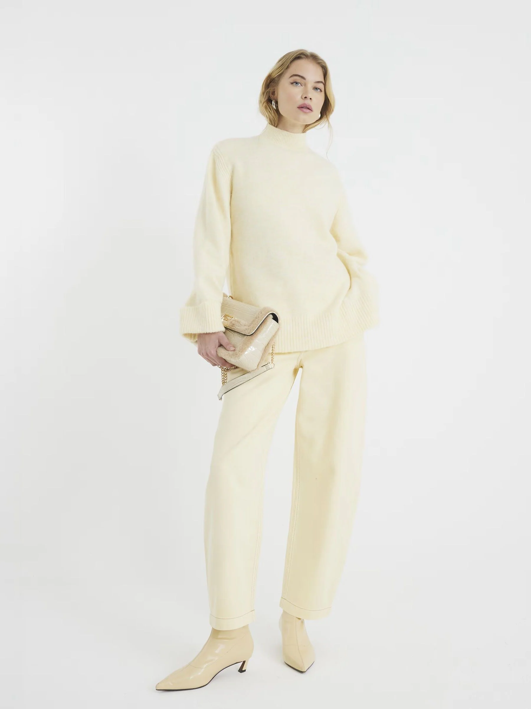 Roomgeel - River Island Seamed Barrel Jeans