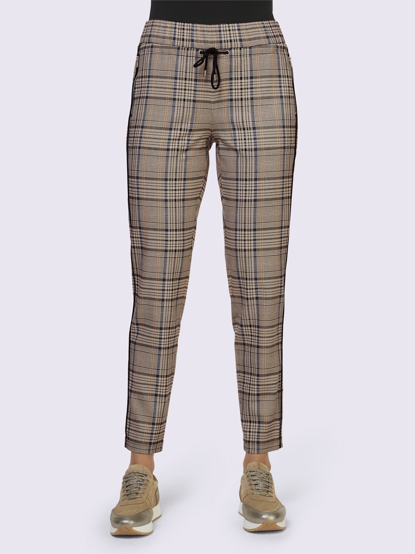 Pantalon avec losange motif à carreaux