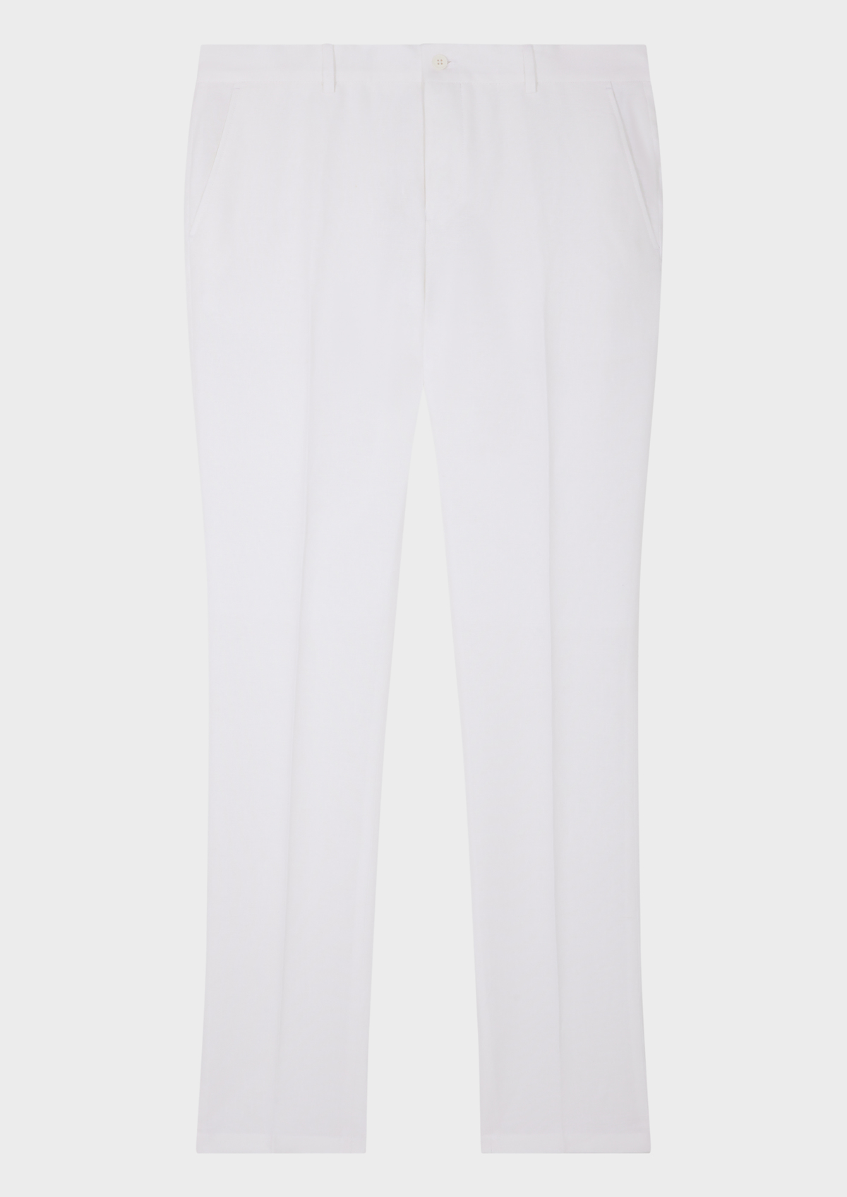 Pantalon coordonnable Slim en lin uni blanc