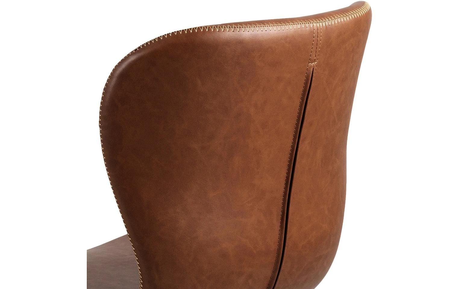 Bürostuhl Batilda, mit Polsterrücken, Cognac<br>Schreibtischstuhl im Lederlook