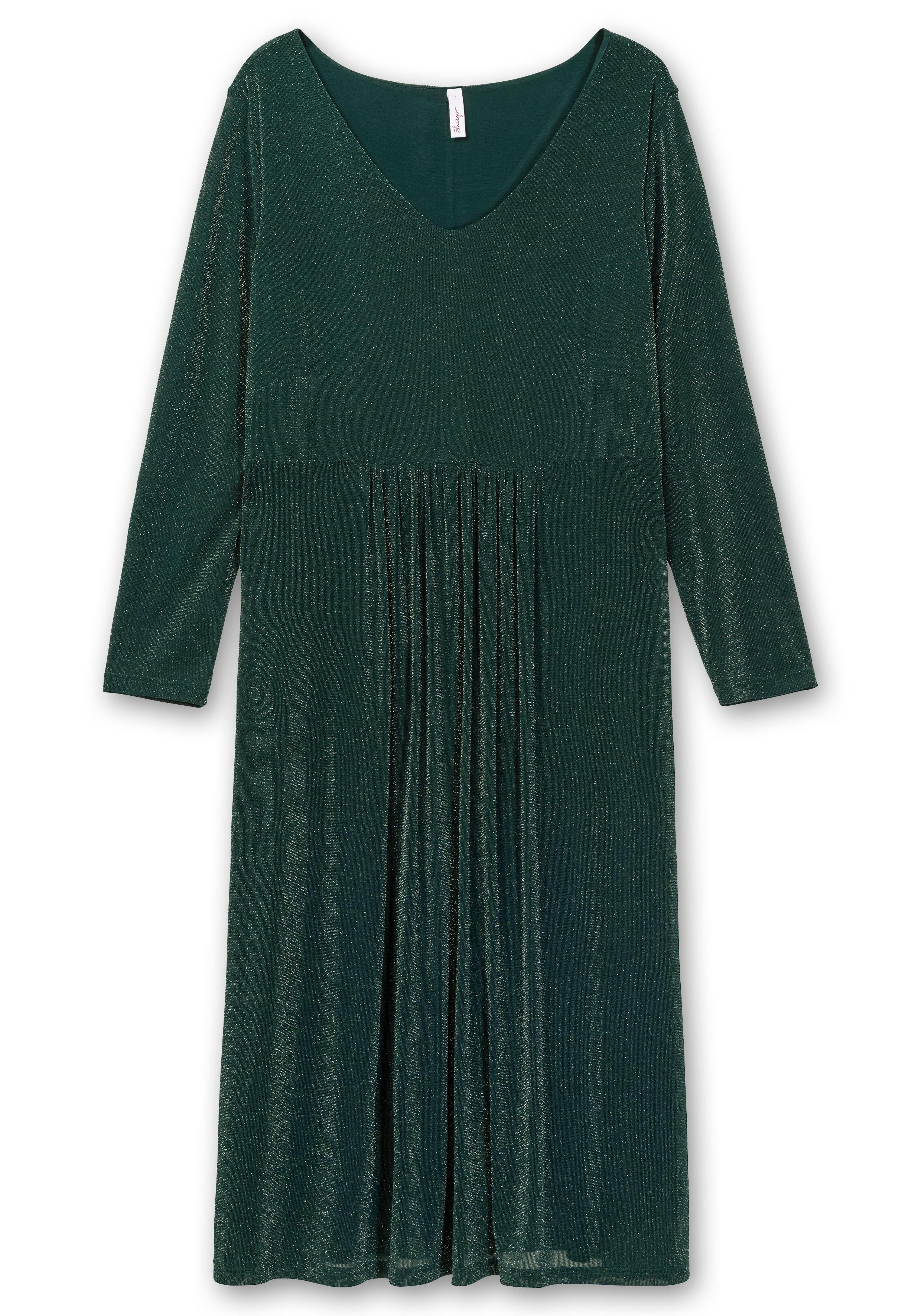 Abendkleid mit Mesh und Effektgarn