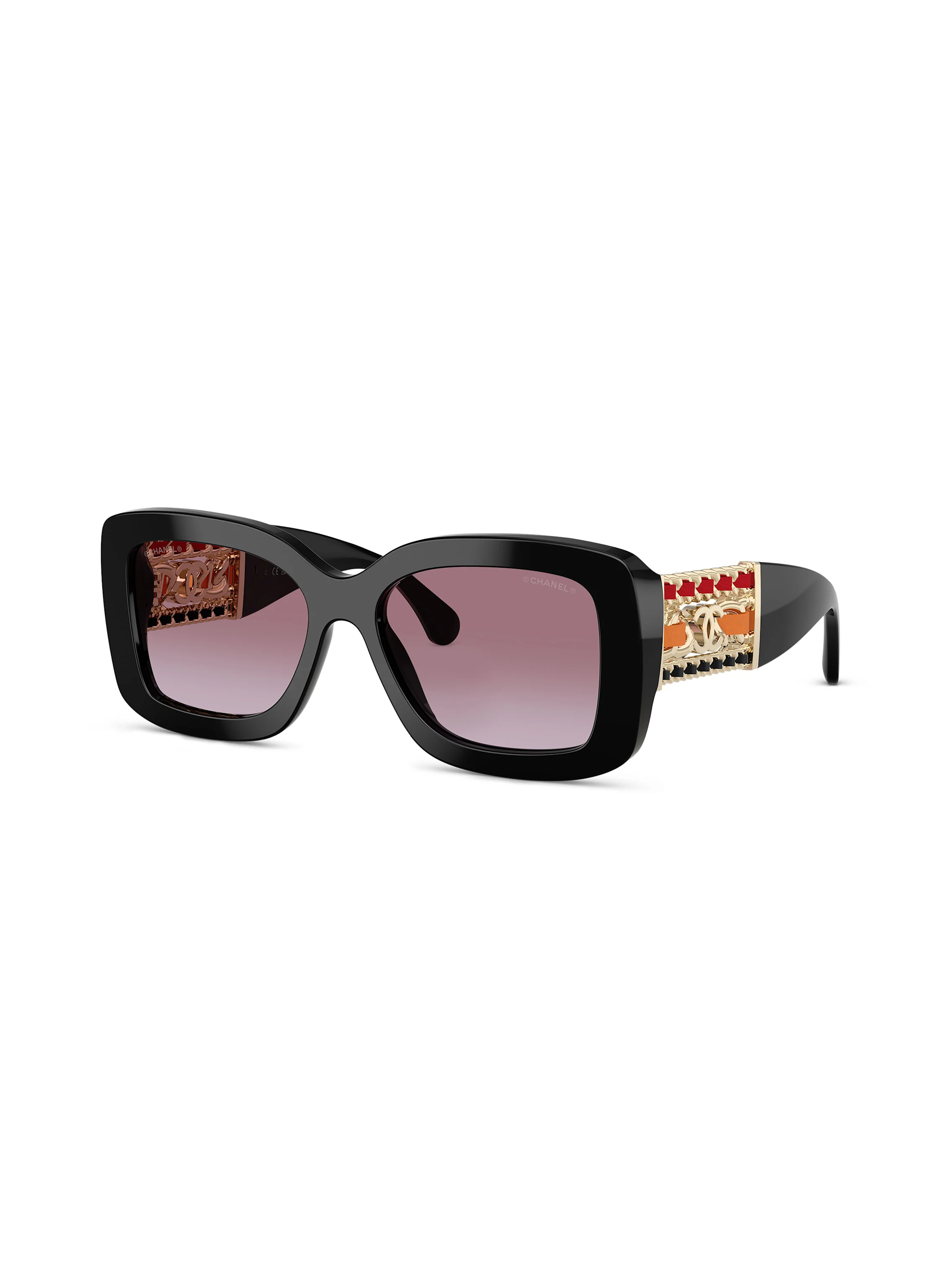 CHANEL Rechteckige Sonnenbrille