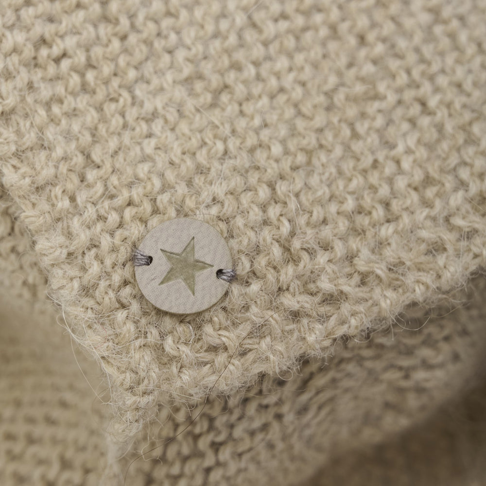 Køb Huttelihut Camel Melange Bonnet Uld Strik Alpaca Pompom