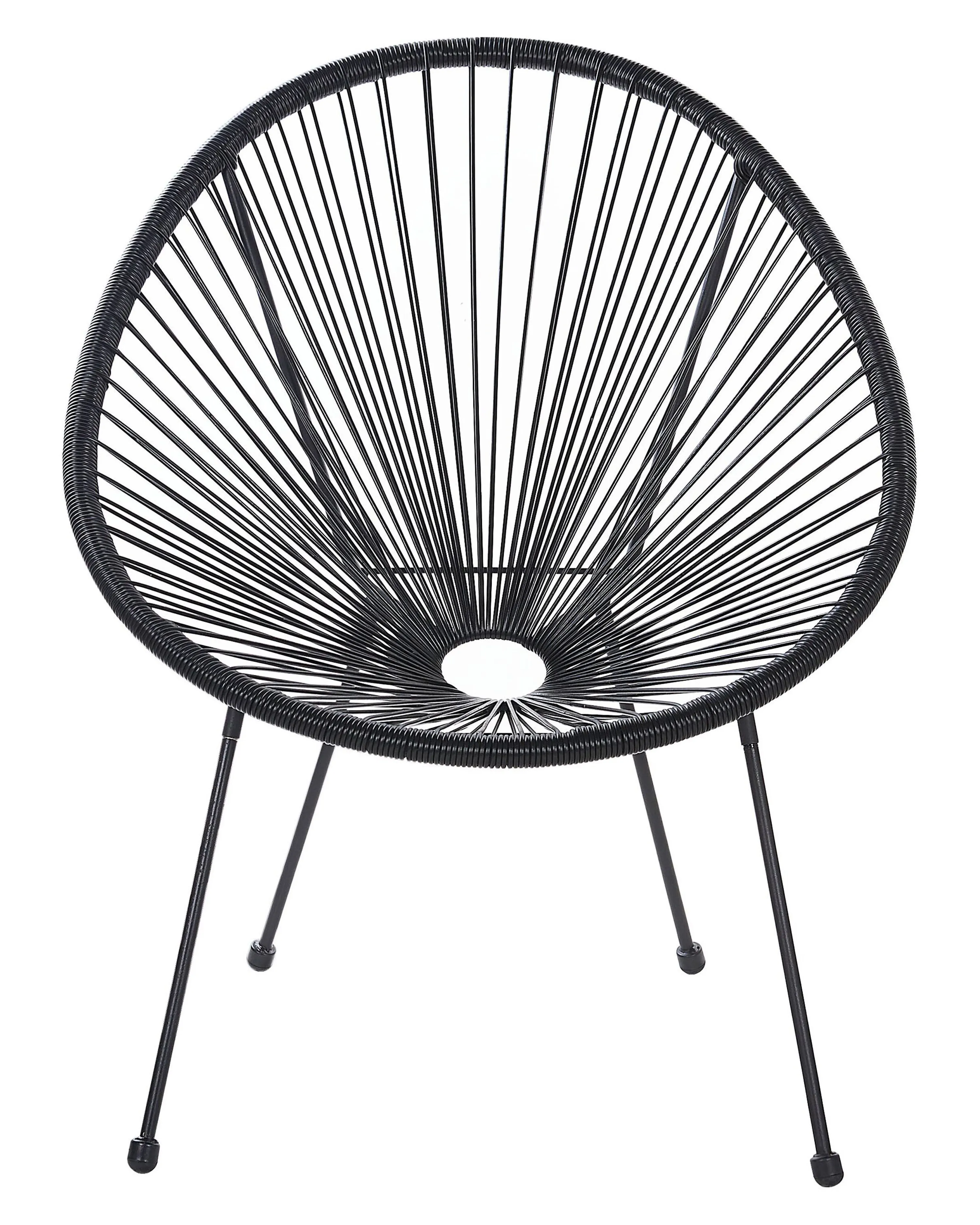 Tuinstoel ACAPULCO II PE rotan Zwart