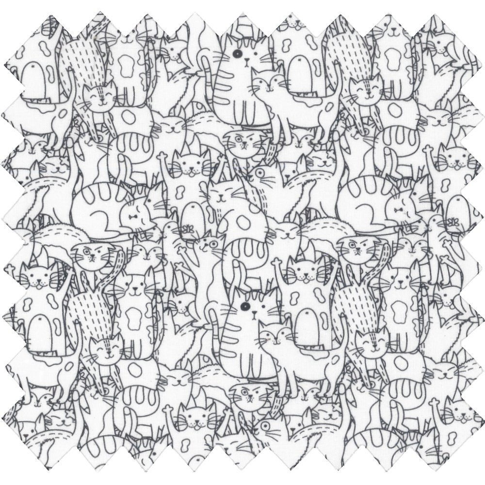 Coupon Tissu 50 Cm Les Chats Ex1089