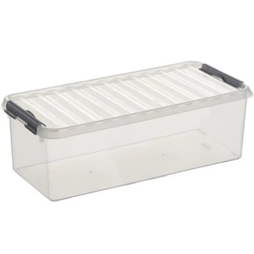 Q-line opbergbox 9,5L transparant metaal