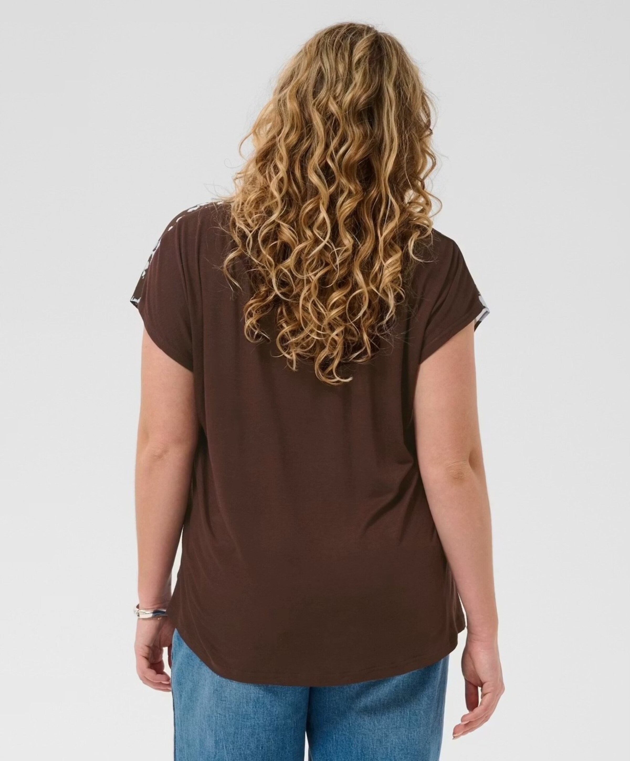 KAFFE Curve Dames blouse bruin