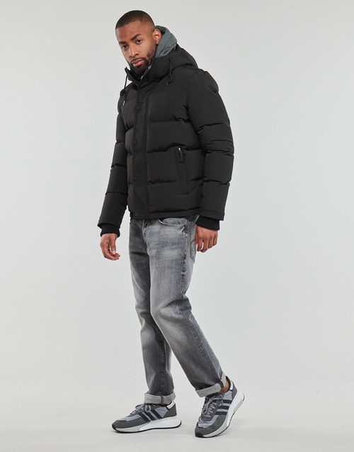 Superdry - EVEREST SHORT HOODED PUFFER - Noir