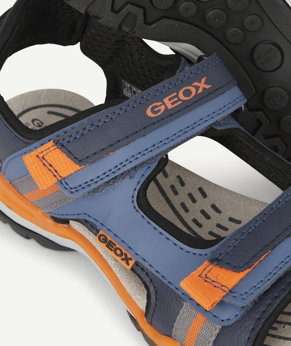 GEOXSANDALES BOREALIS GARÇON BLEU ET ORANGE