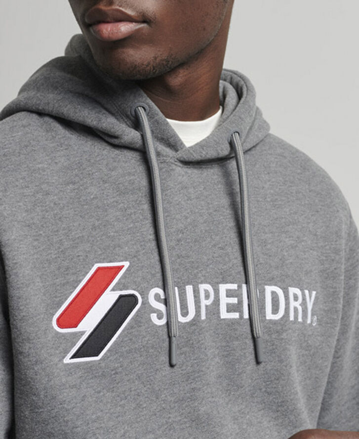 Superdry Code SL Applique hættetrøje Grå