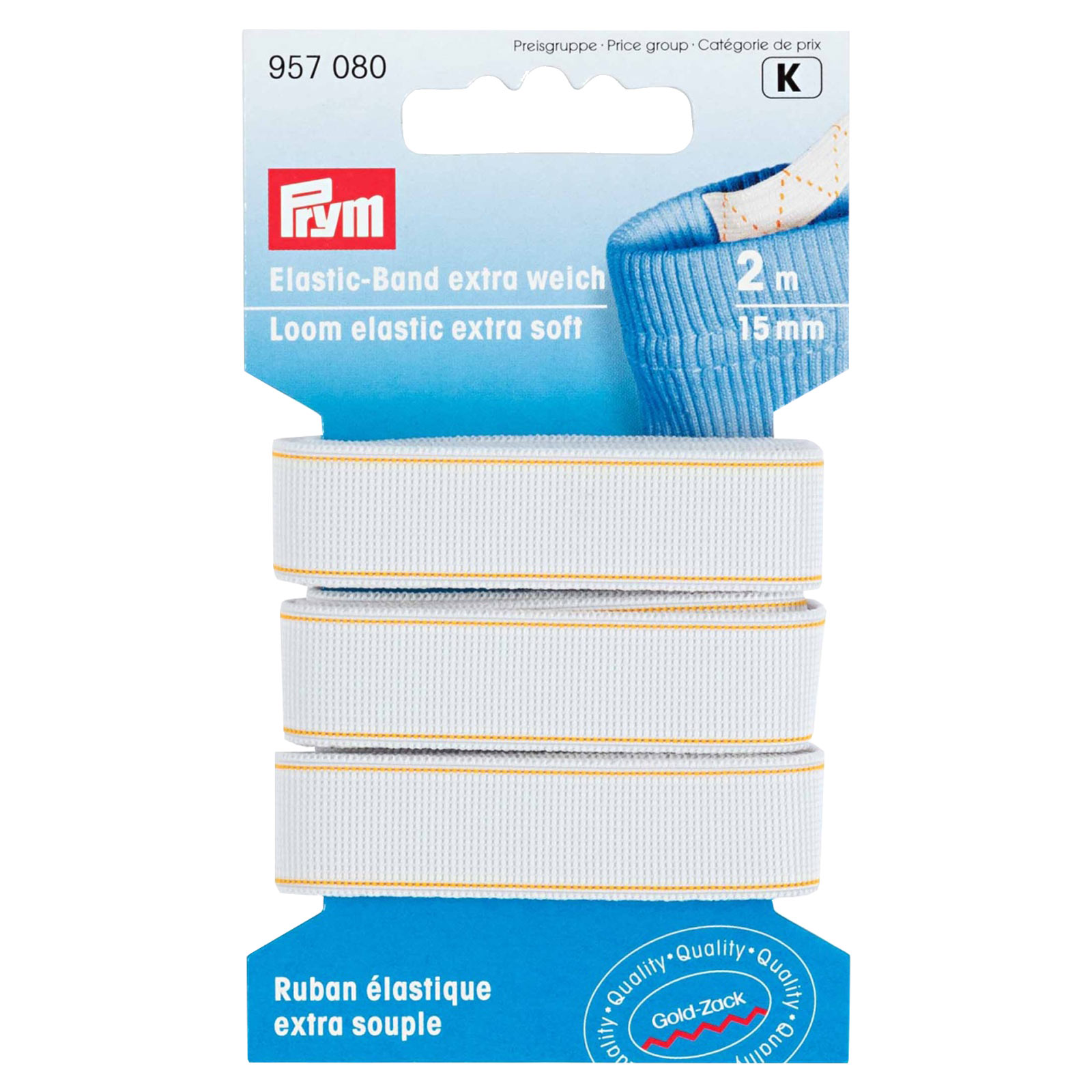 Elastic Gummiband EXTRA WEICH - weiß - 2 m