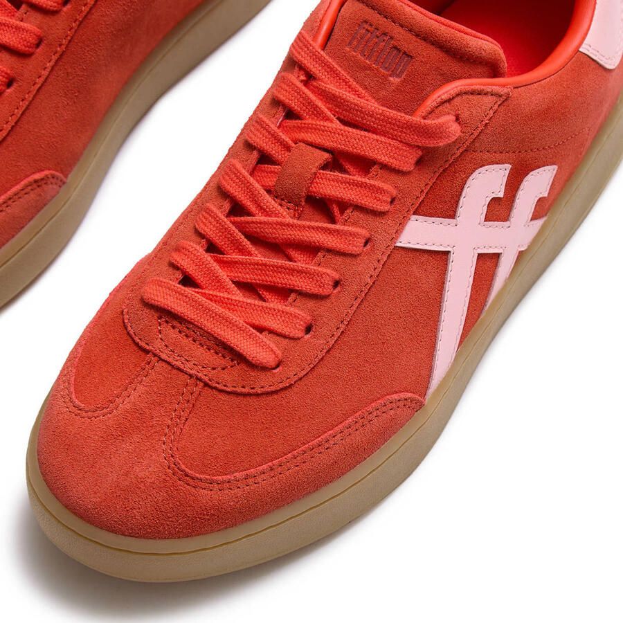 FitFlop TM The Dash suède sneakers rood