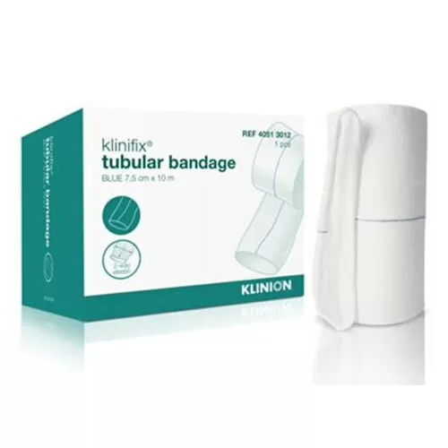 Klinifix rørbandage 7,5cm x 10m, blå