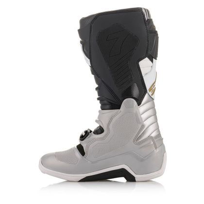 Bottes cross Alpinestars TECH 7 - BLACK SILVER WHITE GOLD 2024 - Noir / Gris