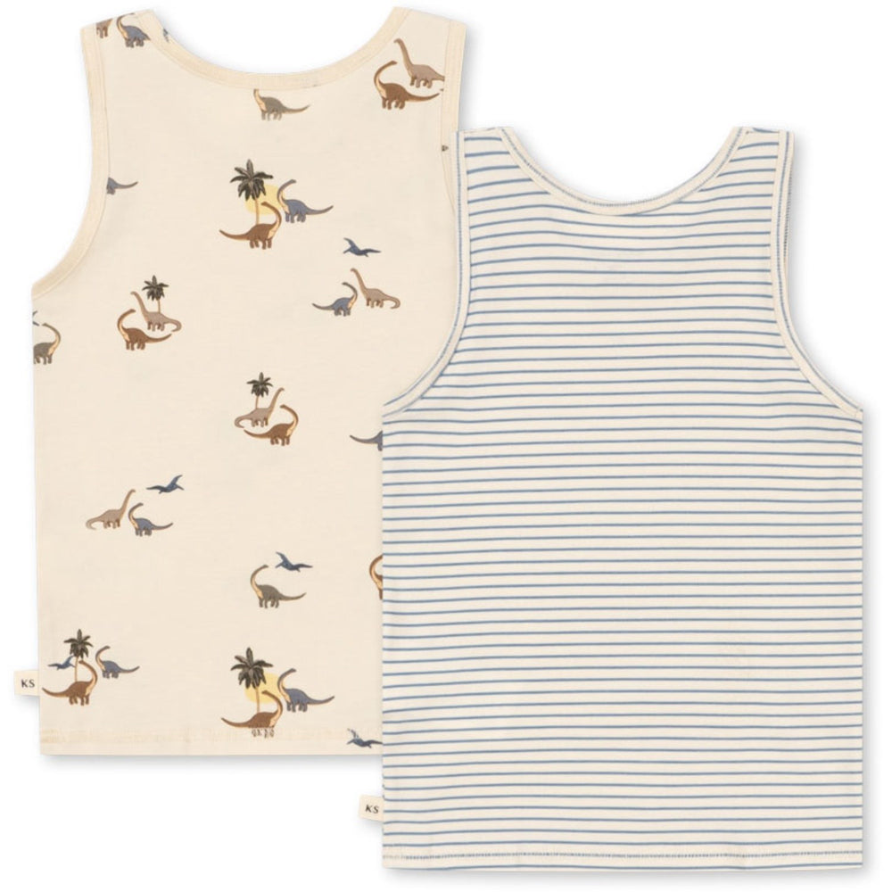Køb Konges Sløjd Kubi/Stripe Bluie Basic 2 Pak Tanktop GOTS