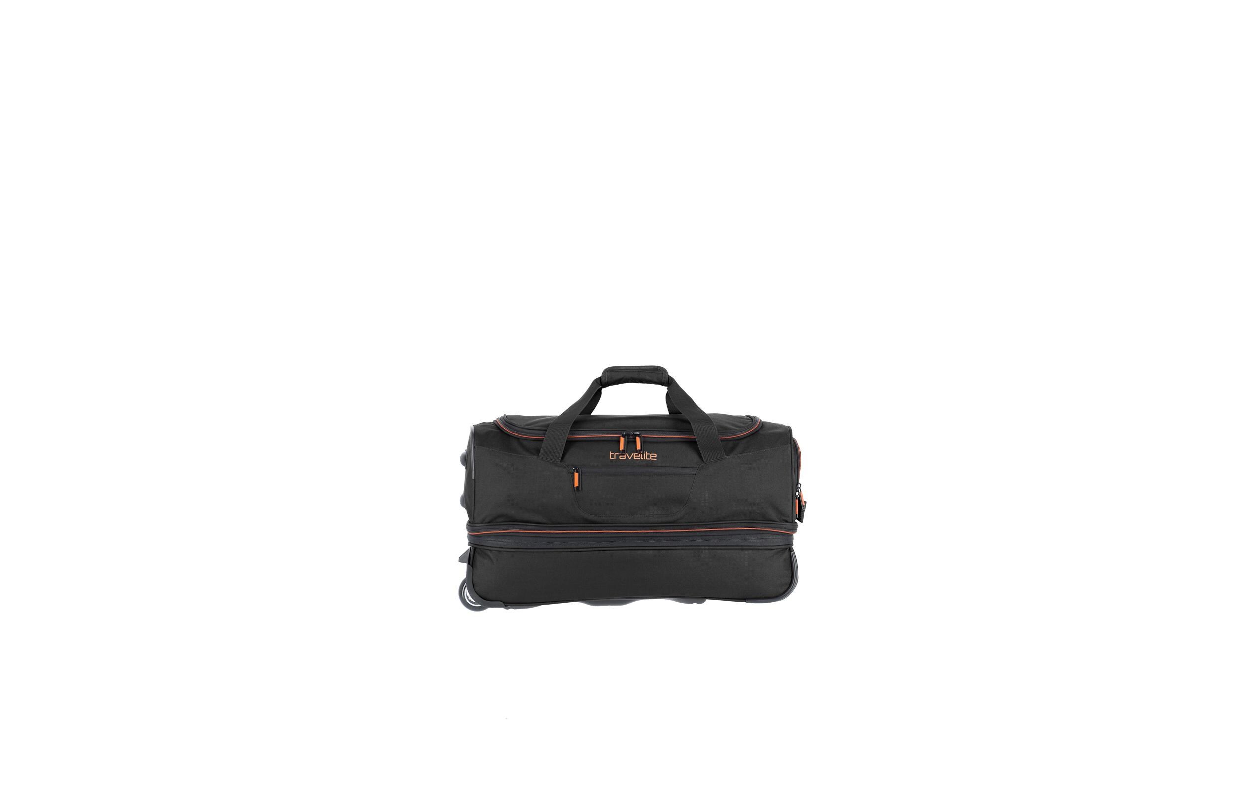Reisekoffer BASICS Schwarz 55 cmSportliche Trolley Reisetasche für variable Gepäckmengen