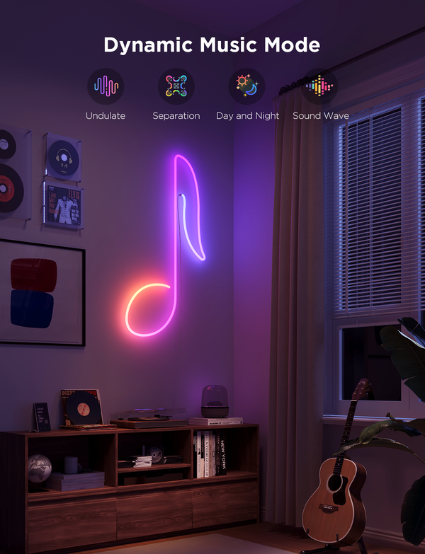 Govee - 3M Neon Preinstalled Strip Light i strålende hvid
