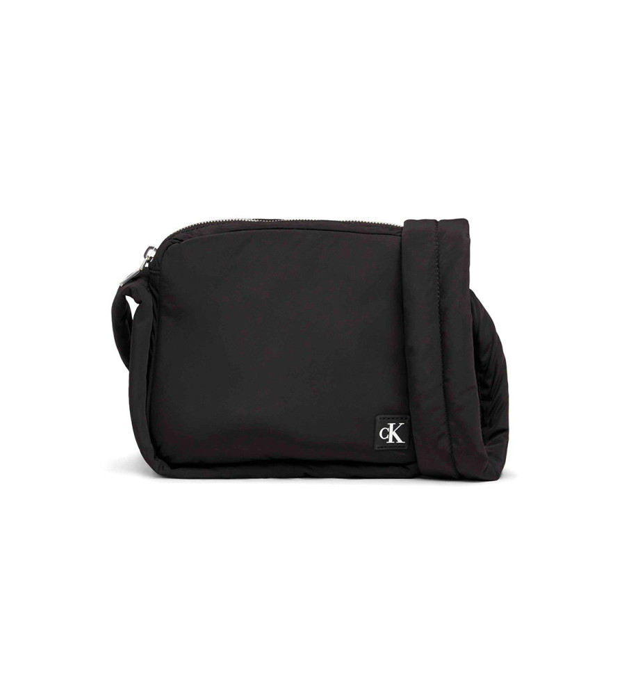 Bolsa de ombro preta Calvin Klein Jeans Block SQ