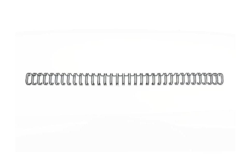 Binderücken Draht 8 mm Schwarz, 100 StückBindung von Dokumenten, 100 Stk.