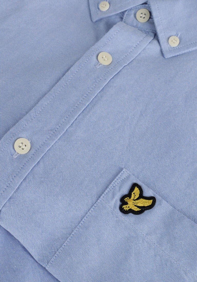LYLE & SCOTT lichtblauwe lyle & scott casual overhemd regular fit light weight oxford shirt