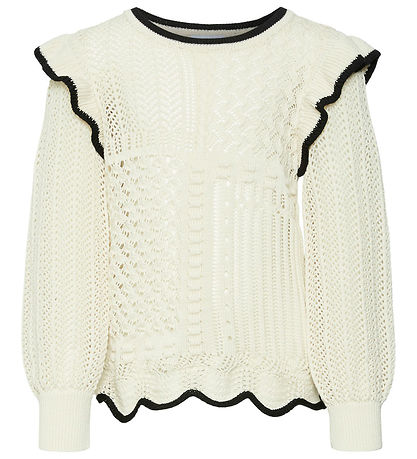 Vero Moda Girl Bluse - Strick - VmMadelyn - Birch/W. Black